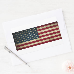 American Flag Rectangular Sticker