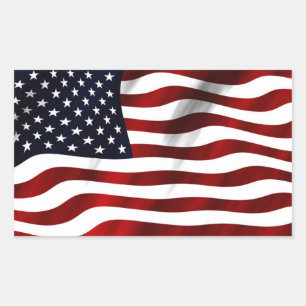 American Flag Rectangular Sticker