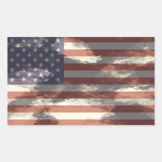 American Flag Rectangular Sticker