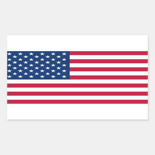 American Flag Rectangular Sticker