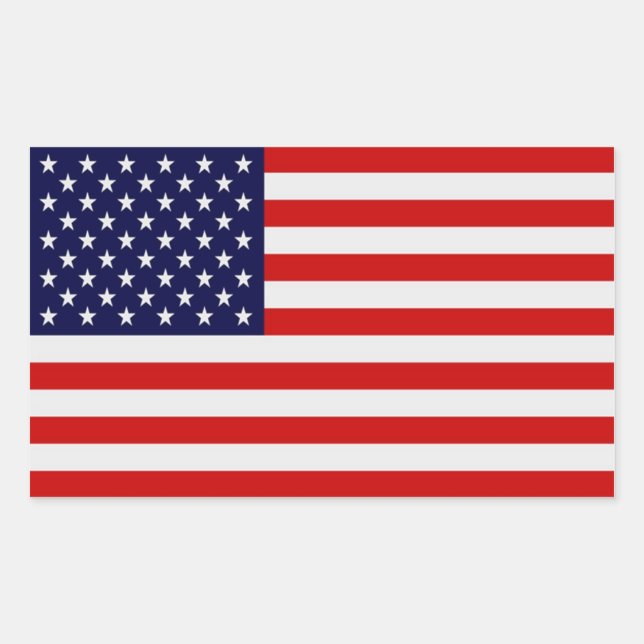 American Flag Rectangular Stickers (Front)
