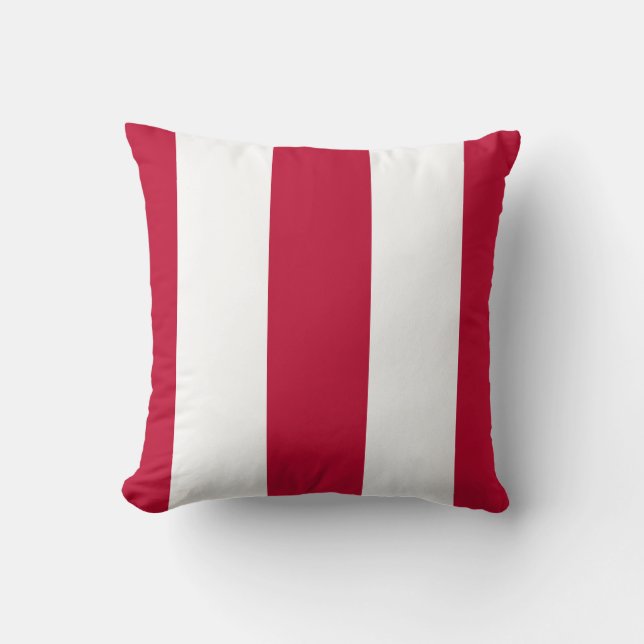 American Flag Red and White Stripes Cushion (Front)