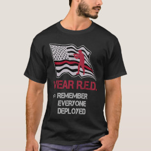 American Flag Red Friday To Support Our Brave Mili T-Shirt