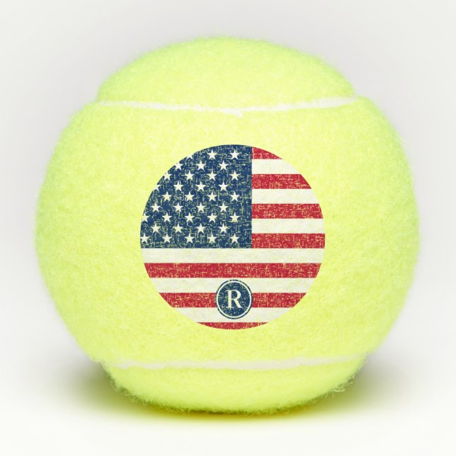American Flag Red White and Blue Patriotic Tennis Balls (Front)