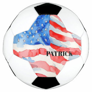 American Flag Red White Blue Personal Football