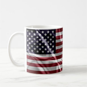 American Flag Red, White Stripes and Starry Blue Coffee Mug