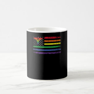American Flag Registered Nurse Rainbow Lgbt Q Gay Coffee Mug