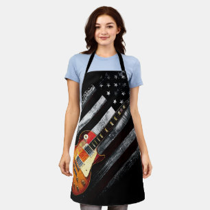 American Flag Retro Rock Electric Guitar Apron