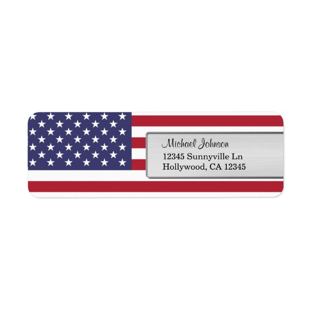 American Flag Return Address Label (Front)