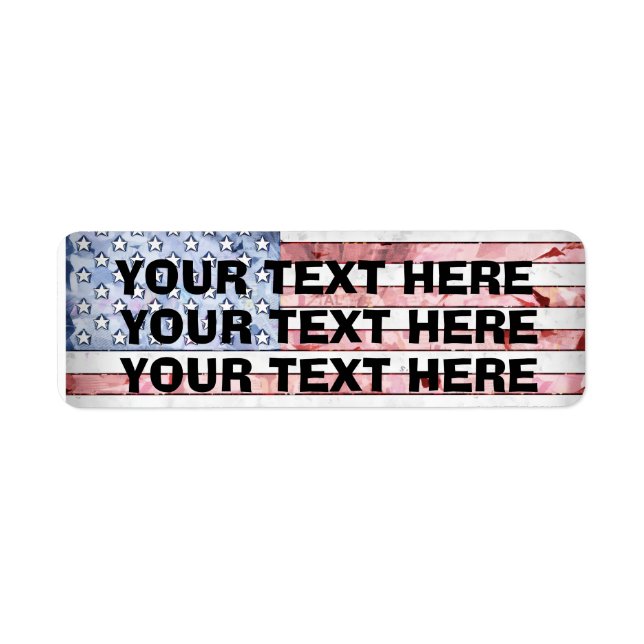 AMERICAN FLAG RETURN ADDRESS LABELS (Front)