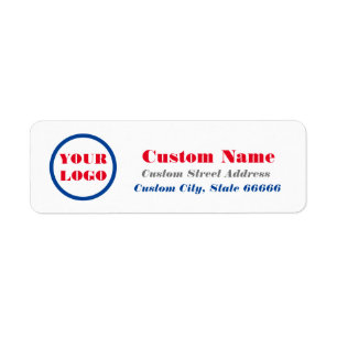 American Flag Return Label - Patriotic Address