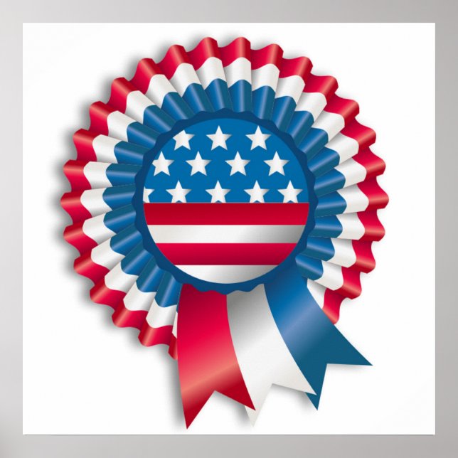 AMERICAN FLAG RIBBON BOW POSTER (Front)