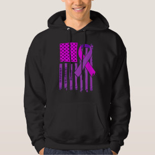 American Flag Ribbon Suicide Awareness Mental Heal Hoodie