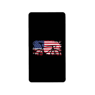 American Flag Road Biking Cycling Apparel - Bicycl Label