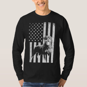 American Flag Rottweiler Dog Lover 4th Of July Do T-Shirt