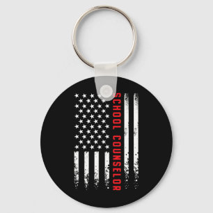 American Flag Rottweiler Dog Lover Funny 4th Of Ju Key Ring