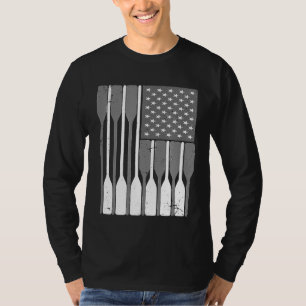 American Flag Rowing Oar Cute US Row Crew 4th Of J T-Shirt