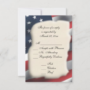 American Flag RSVP Card