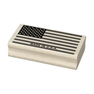 American Flag Rubber Stamp