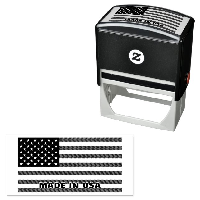 American Flag Rubber Stamps Made In USA (In Situ)