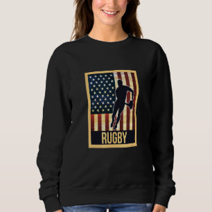 American Flag Rugby Vintage And Retro Rugby Sweatshirt