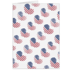 American Flag Rustic Heart Print
