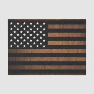 American Flag Rustic USA Patriotic Tissue Paper