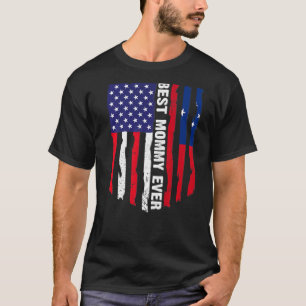 American Flag & Samoa Flag Best Mummy Ever Family T-Shirt
