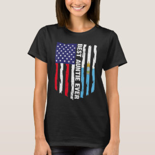 American Flag & San Marino Flag Best Auntie Ever F T-Shirt