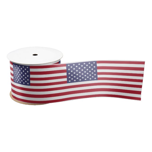 American flag satin ribbon (Spool)