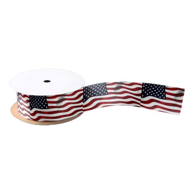 American Flag Satin Ribbon (Spool)