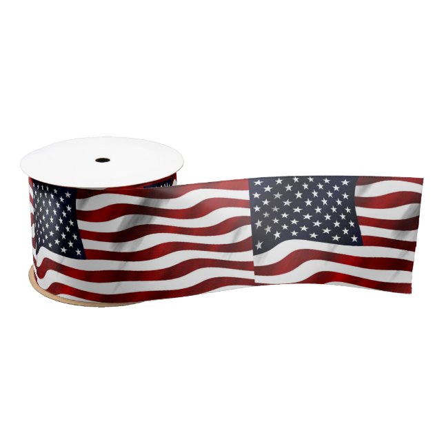 American Flag Satin Ribbon (Spool)