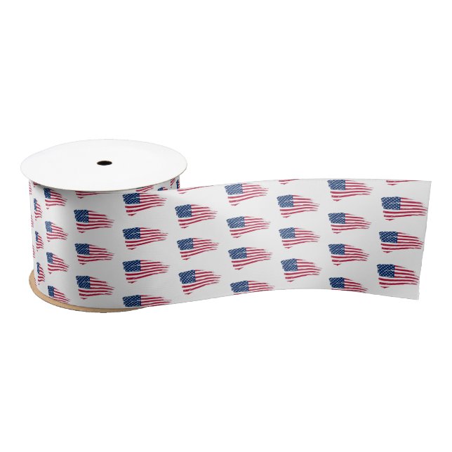 American Flag Satin Ribbon (Spool)