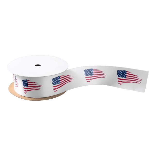 American Flag Satin Ribbon (Spool)