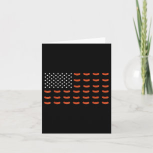 American Flag Sausage Food Usa Patriotism Patriot  Card