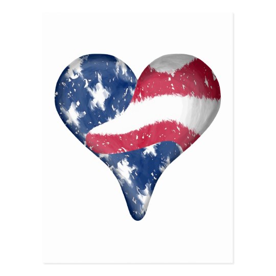 American Flag Scribble Postcard