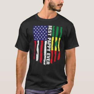 American Flag & Senegal Flag Best Pappy Ever Famil T-Shirt