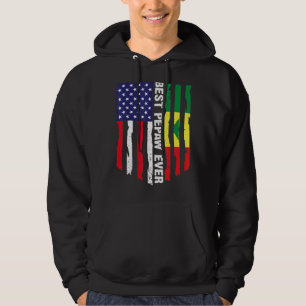 American Flag & Senegal Flag Best Pepaw Ever Famil Hoodie