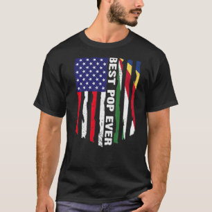 American Flag & Seychelles Flag Best Pop Ever Fami T-Shirt