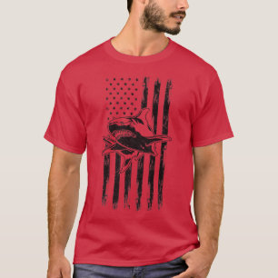 American Flag Shark US Flag Shark Fish Great White T-Shirt
