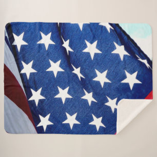AMERICAN FLAG SHERPA BLANKET