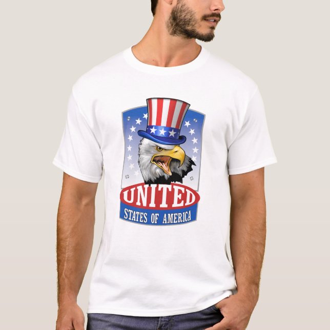 American Flag Shirt,Patriotic T-Shirts, July 4th  T-Shirt (Front)