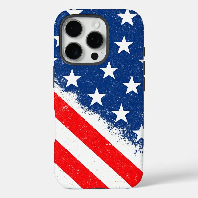 American Flag Shirt USA Patriotic Star Stripes Case-Mate iPhone Case (Back)