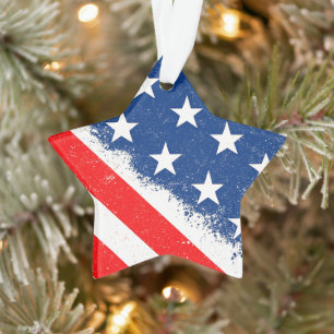 American Flag Shirt USA Patriotic Star Stripes Ornament