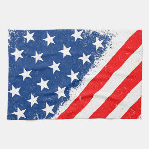 American Flag Shirt USA Patriotic Star Stripes Tea Towel