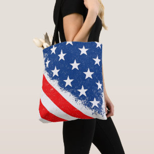 American Flag Shirt USA Patriotic Star Stripes Tote Bag