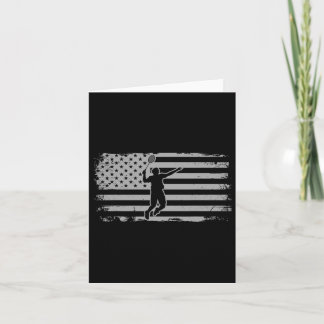 American Flag Shuttle Badminton  Card