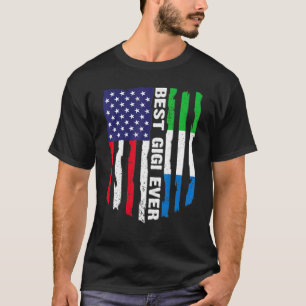 American Flag Sierra Leone Flag Best Gigi Ever Fam T-Shirt