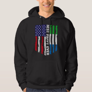 American Flag Sierra Leone Flag Best Pappy Ever Fa Hoodie