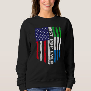 American Flag Sierra Leone Flag Best Pop Ever Fami Sweatshirt